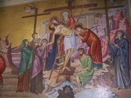 jesus is taken down from the cross