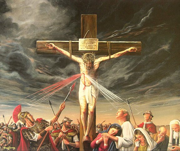 Jesus Sheds His Blood on the Cross