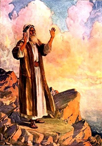 Moses Praying on the Mountain - by J Hartly 1922