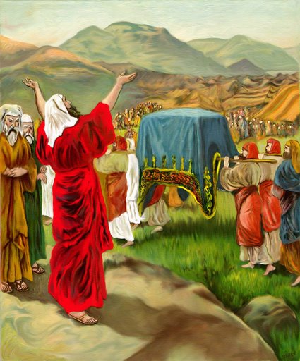The Ark Leads the People to Canaan